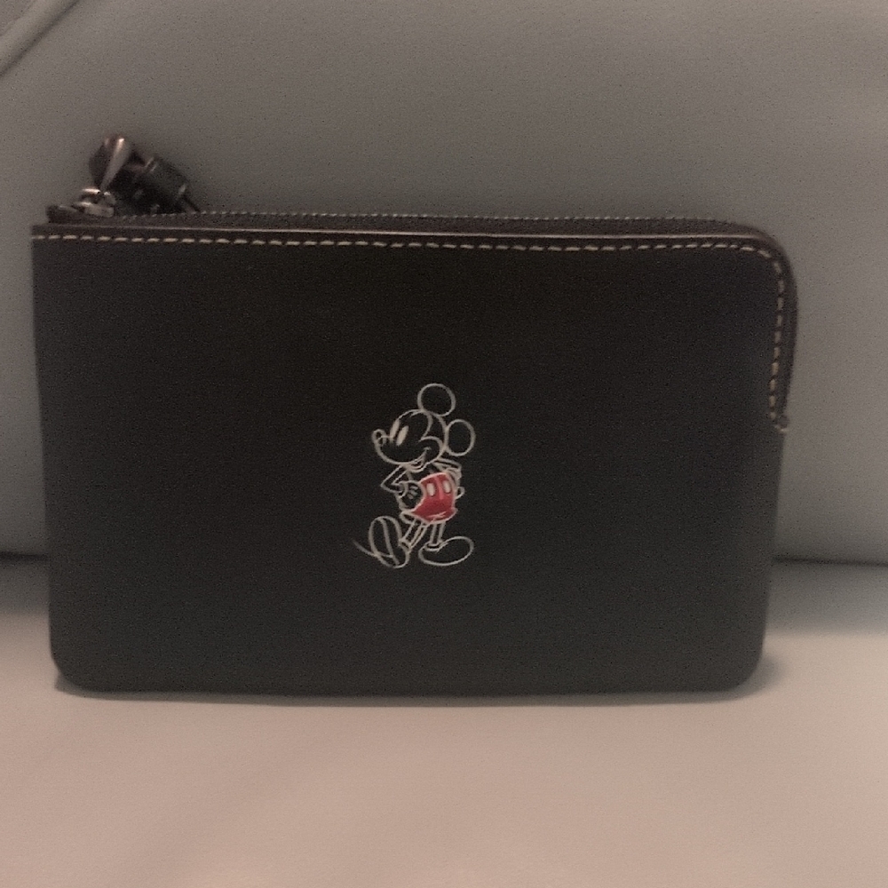 Coach X Disney Black Mickey Mouse Wristlet